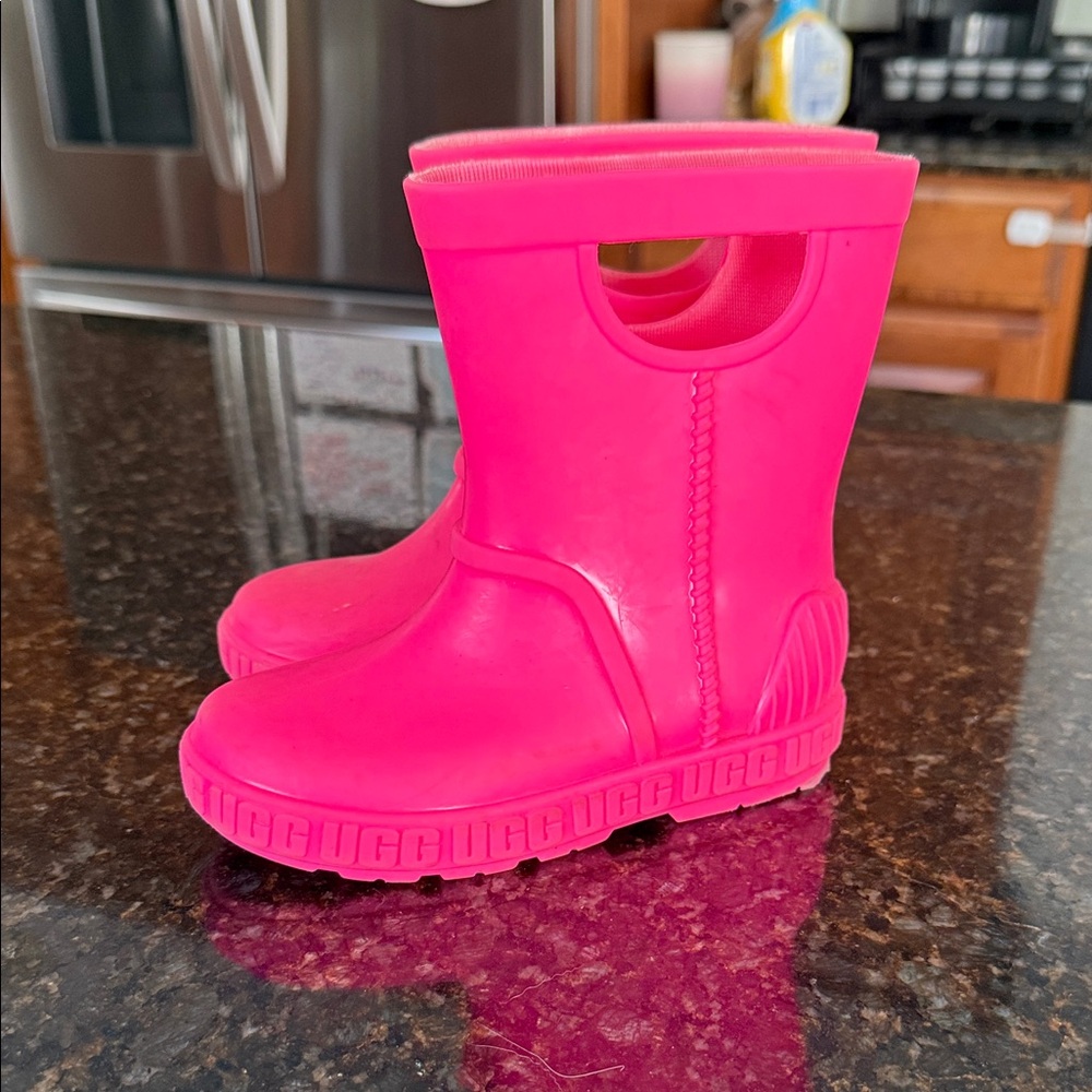 UGG Bright Pink Kids Rain Boots